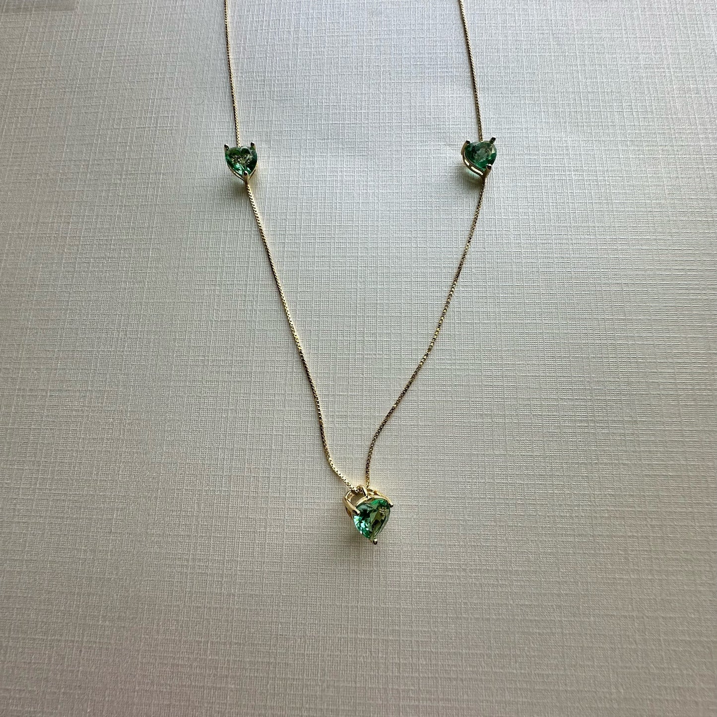 Heart Shaped Necklace Green